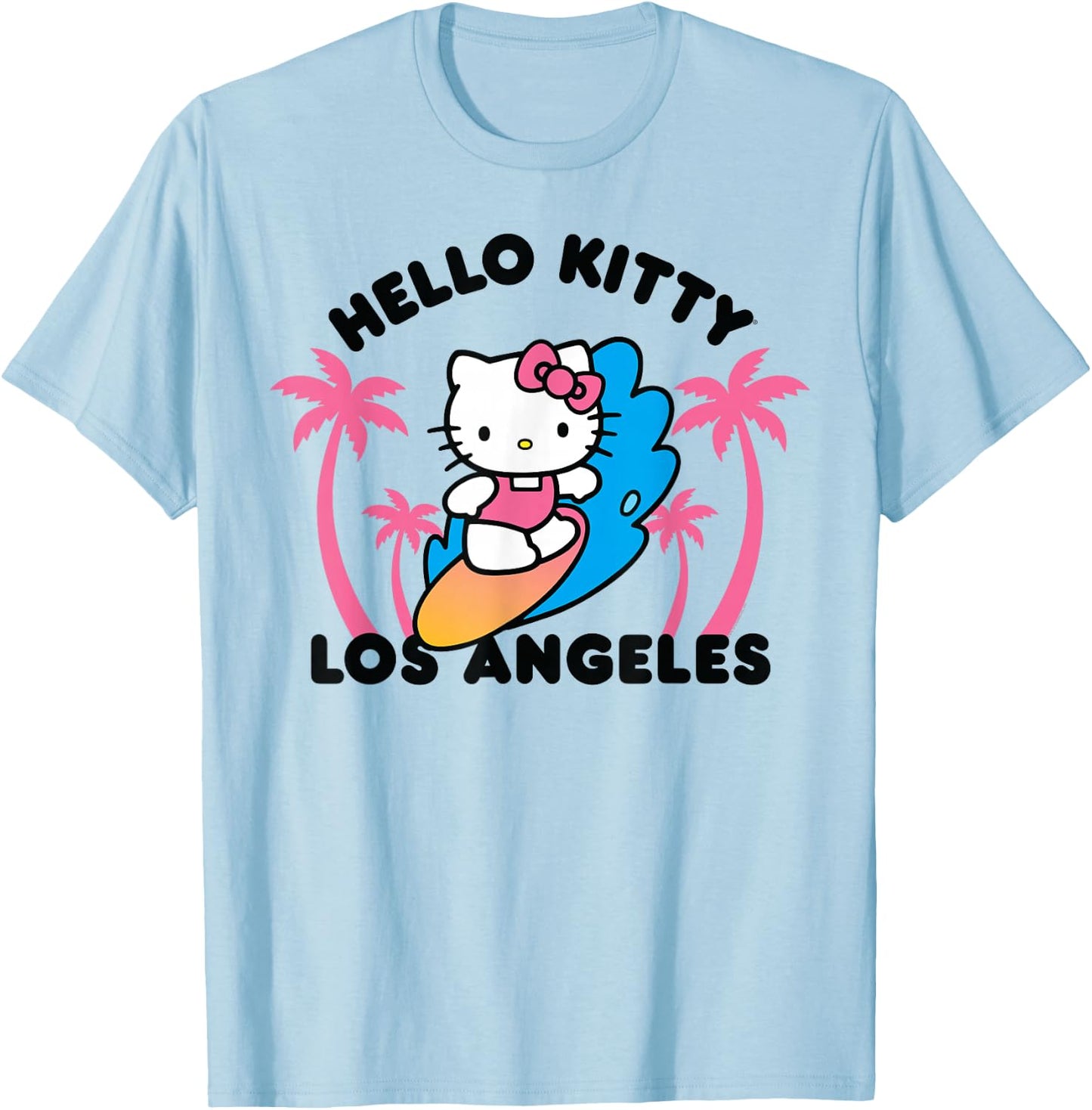 Hello Kitty Los Angeles Surfing T-Shirt - T-Shirt | Light Blue