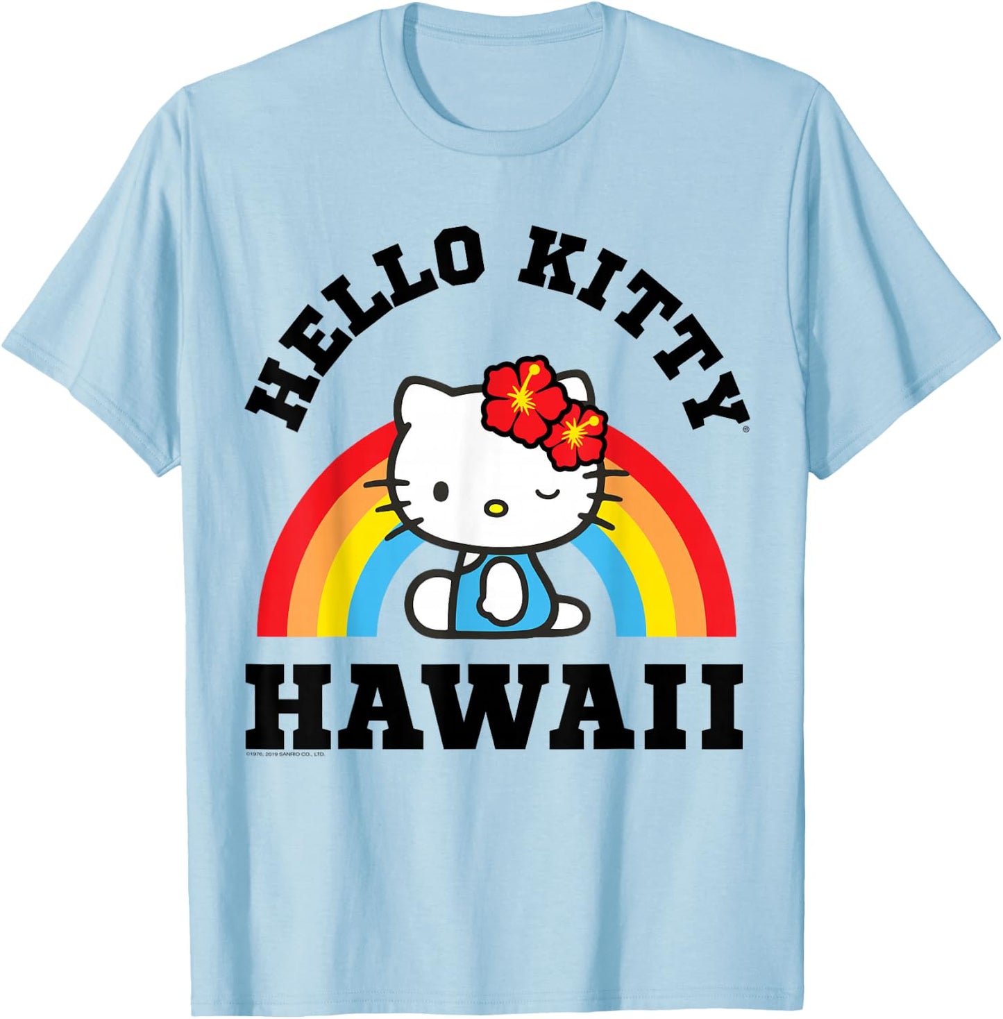 Hello Kitty Hawaii Rainbow Shirt T-Shirt - T-Shirt | Light Blue