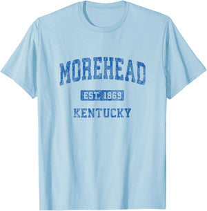 Morehead Kentucky KY Vintage Athletic Sports Design T-Shirt - T-Shirt | Light Blue
