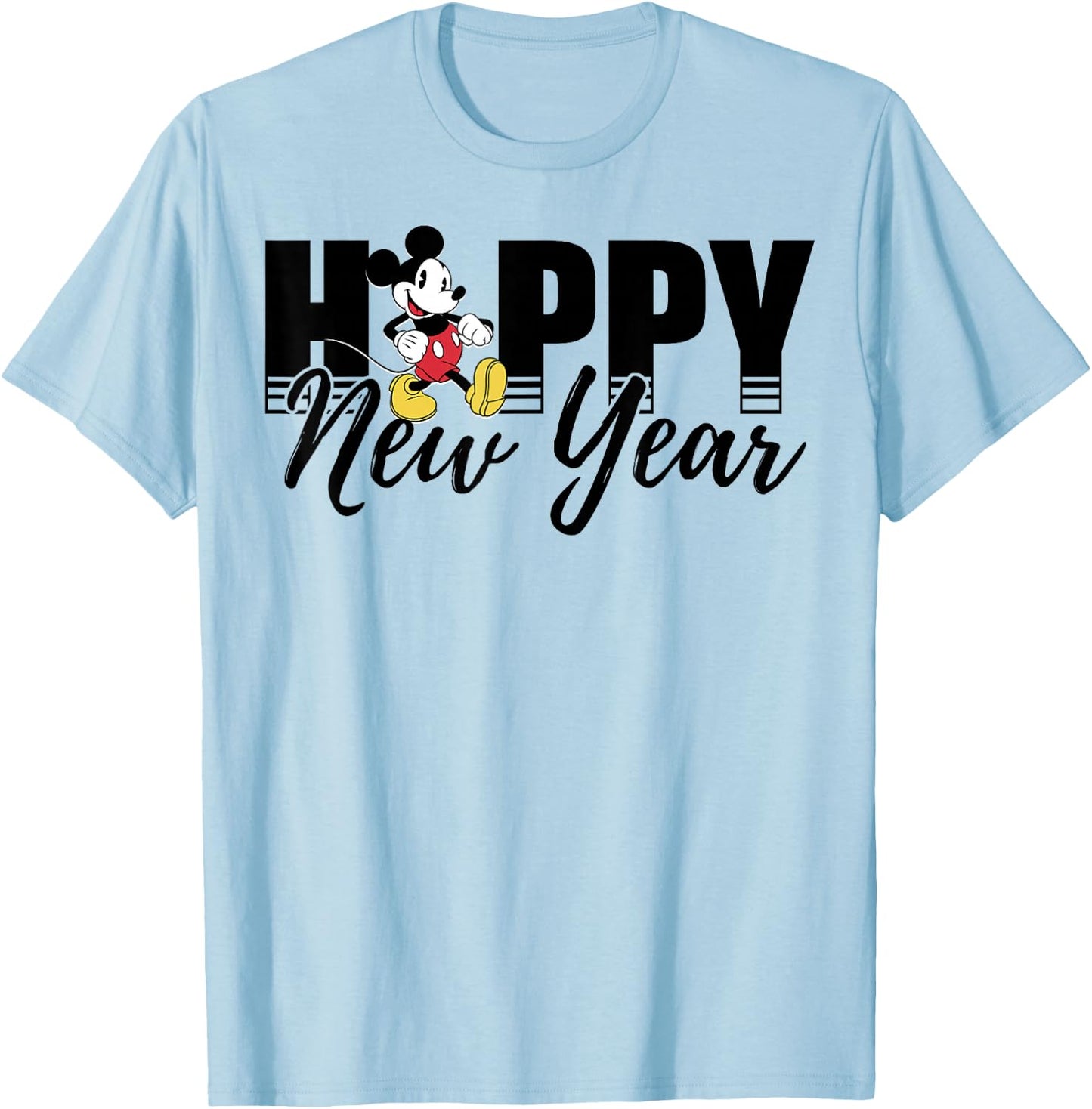 Disney New Year's Mickey Mouse Happy New Year T-Shirt - T-Shirt | Light Blue