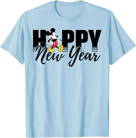 Disney New Year's Mickey Mouse Happy New Year T-Shirt - T-Shirt | Light Blue