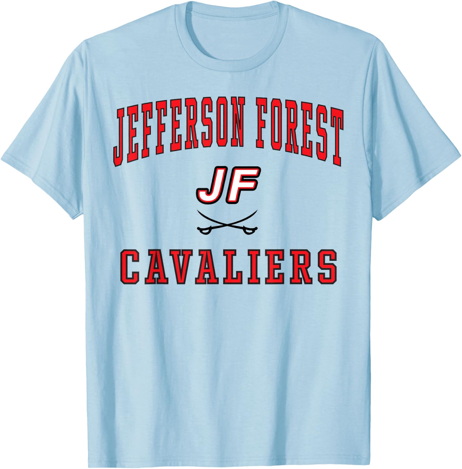 Jefferson Forest High School Cavaliers C1 T-Shirt - T-Shirt | Light Blue