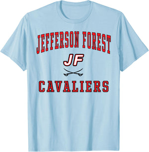 Jefferson Forest High School Cavaliers C1 T-Shirt - T-Shirt | Light Blue