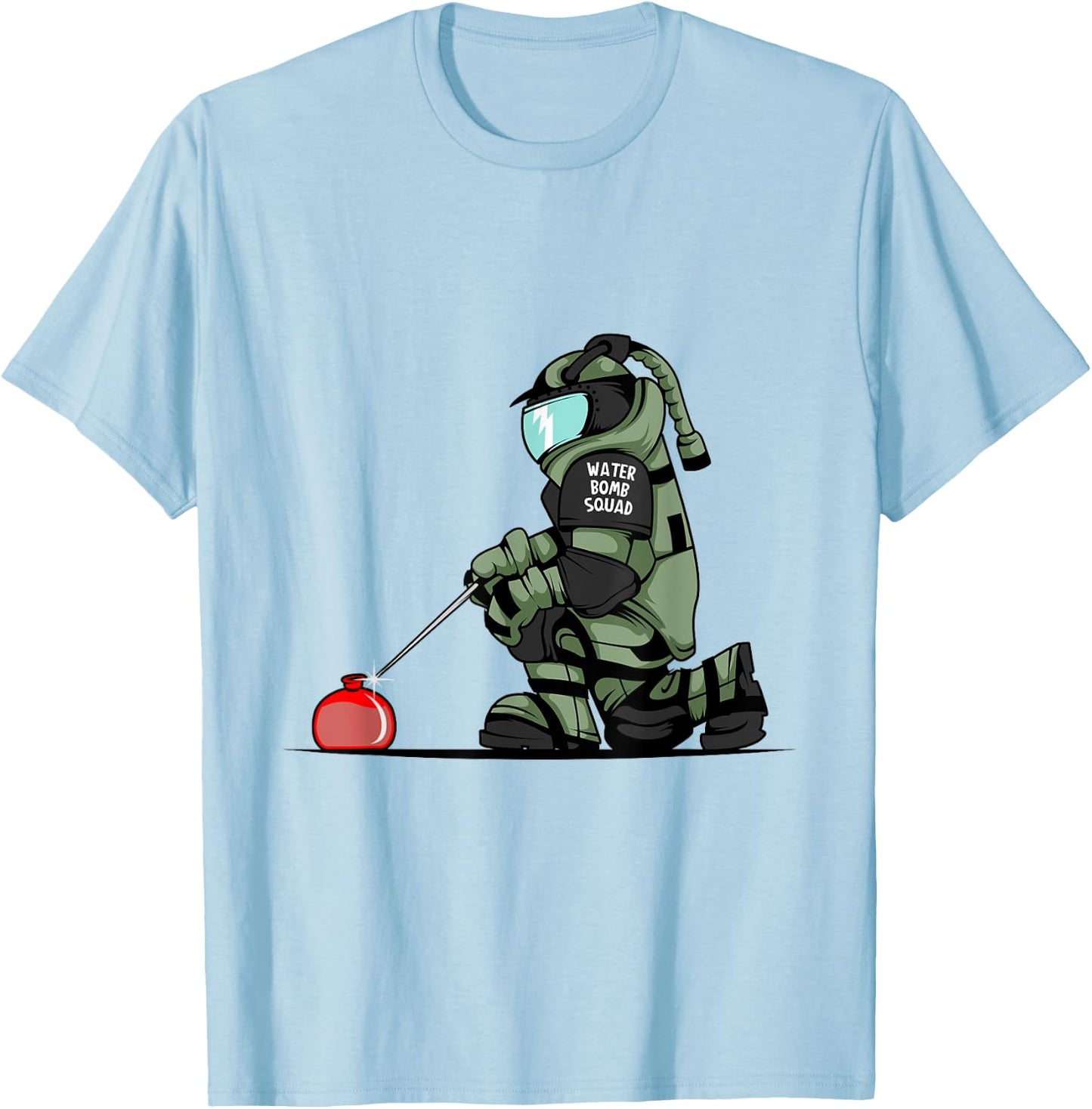 Water Bomb Squad T Shirt funny T-Shirt - T-Shirt | Light Blue