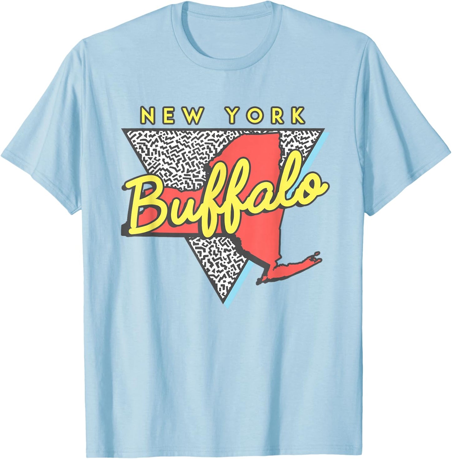 Buffalo New York T Shirt Vintage Triangle T-Shirt - T-Shirt | Light Blue