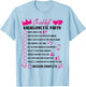 Bachelorette Party Checklist Game Girls Night Out Bride Fun T-Shirt - T-Shirt | Light Blue