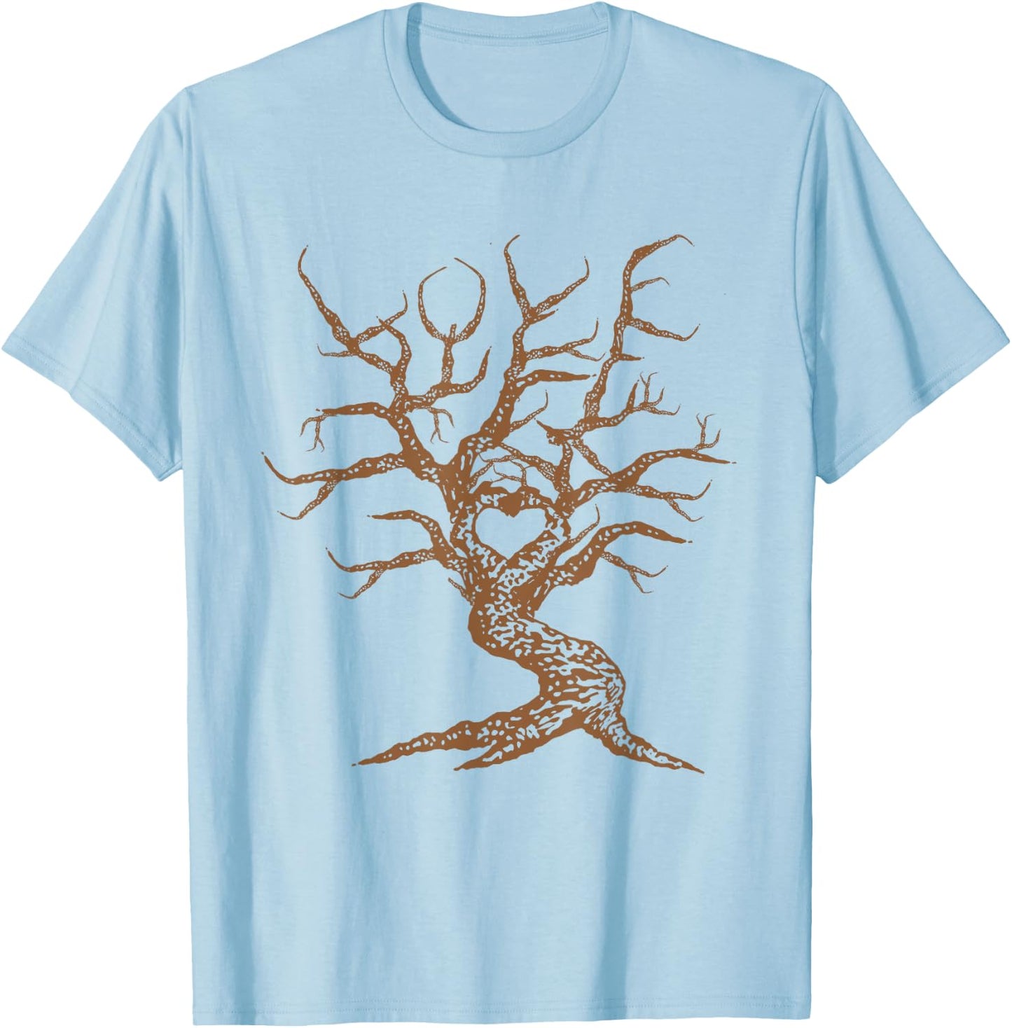 Heart Love Branches Bonsai Tree Japanese Buddhist Zen Shirt T-Shirt - T-Shirt | Light Blue