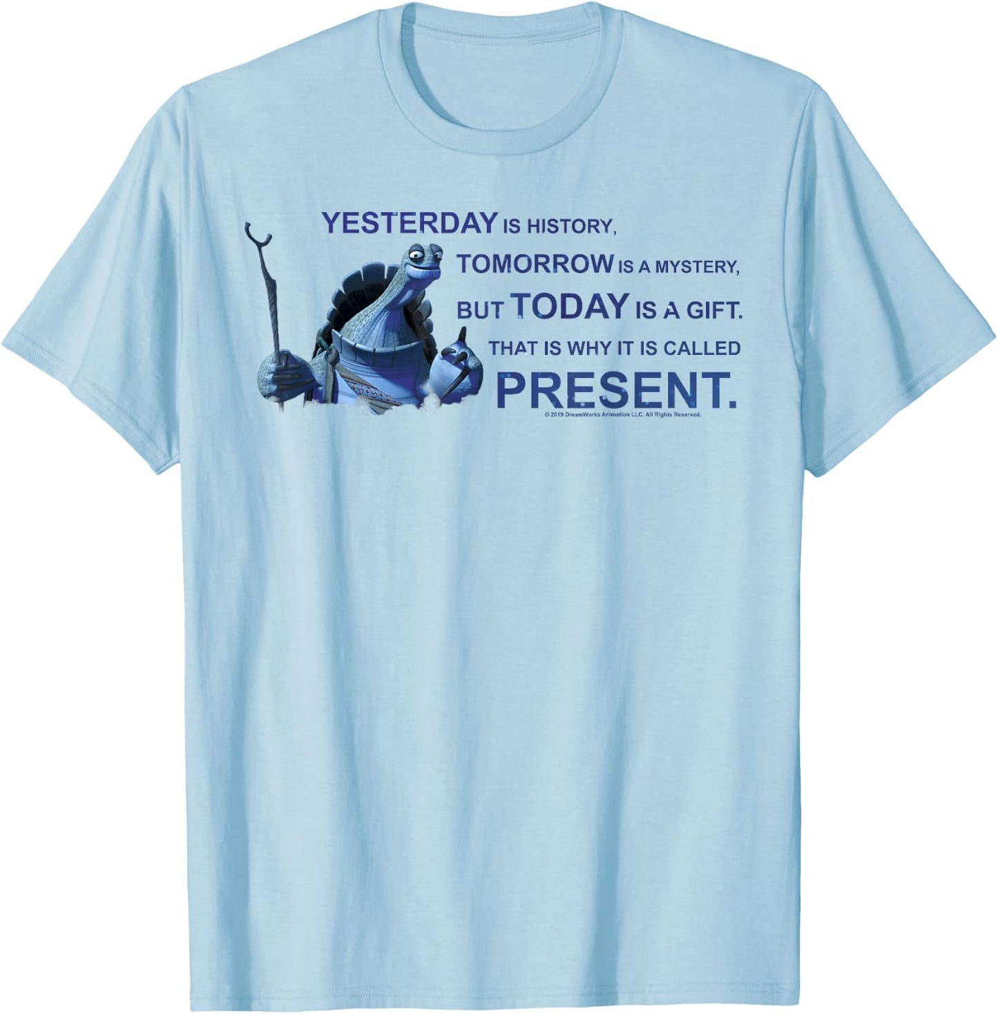 Kung Fu Panda Oogway Quote Portrait T-Shirt - T-Shirt | Light Blue