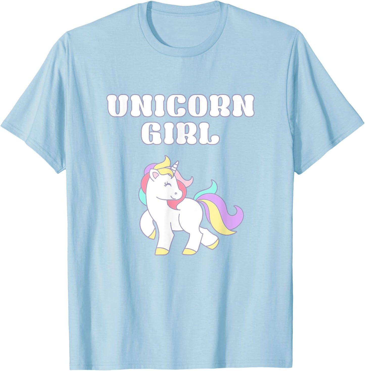 Unicorn T Shirt & Girls - Cute Unicorn T-Shirt - T-Shirt | Light Blue