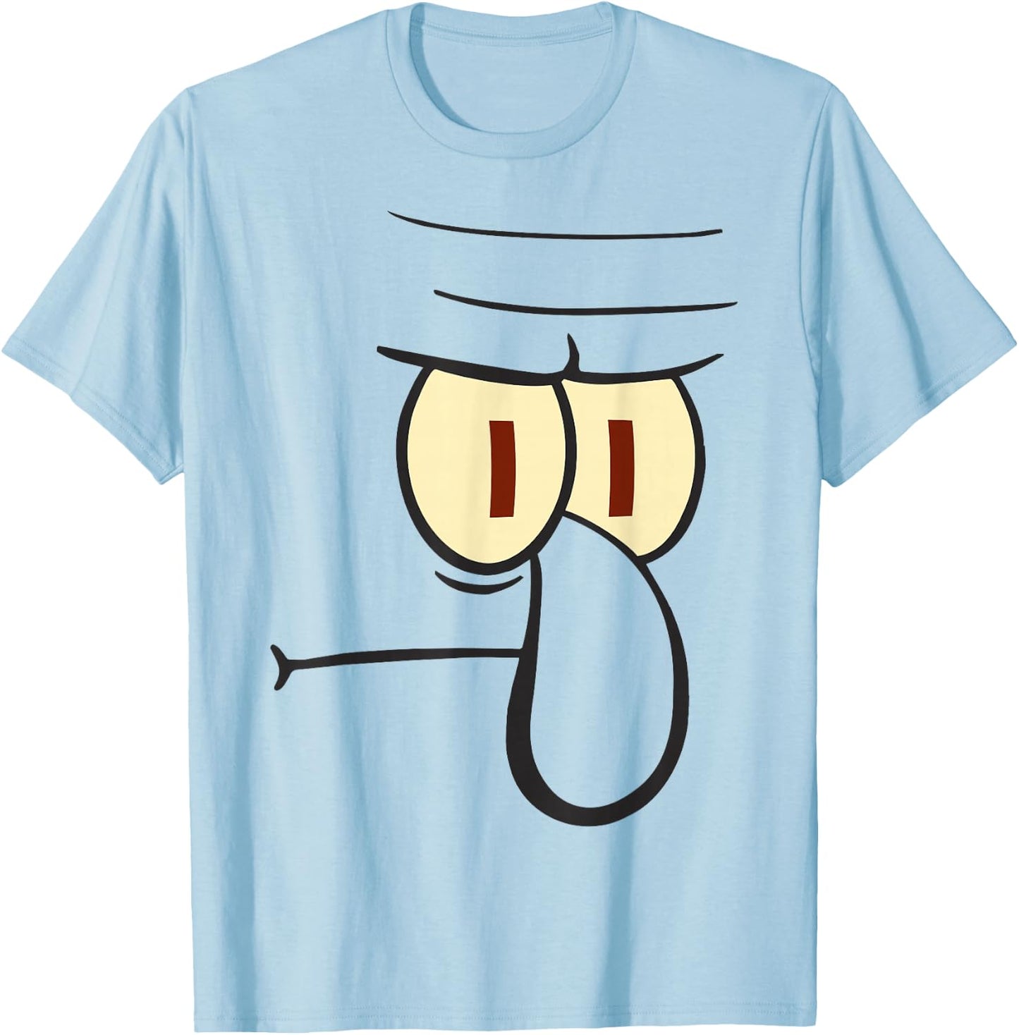 Spongebob Squarepants Squidward Big Face T-Shirt - T-Shirt | Light Blue