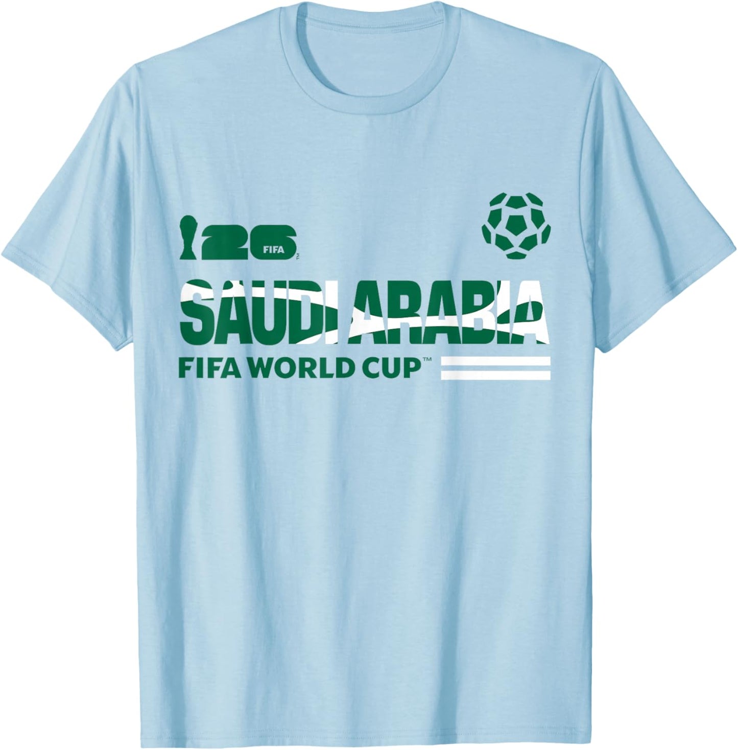 FIFA World CUP26 Qualifier Saudi Arabia T-Shirt - T-Shirt | Light Blue