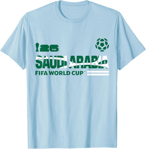 FIFA World CUP26 Qualifier Saudi Arabia T-Shirt - T-Shirt | Light Blue