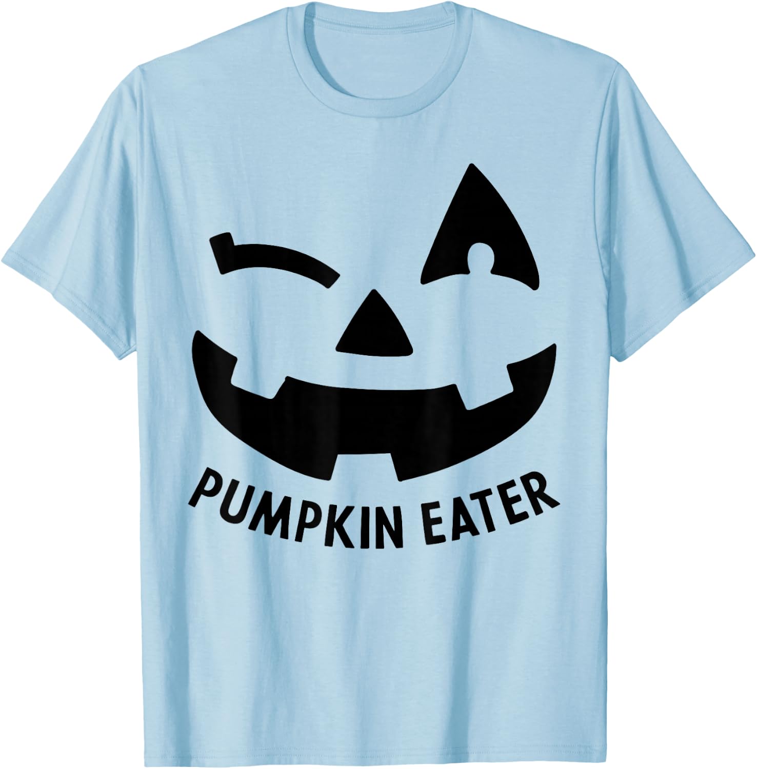Naughty Pumpkin Eater Fun Matching Couple Halloween Costume T-Shirt - T-Shirt | Light Blue