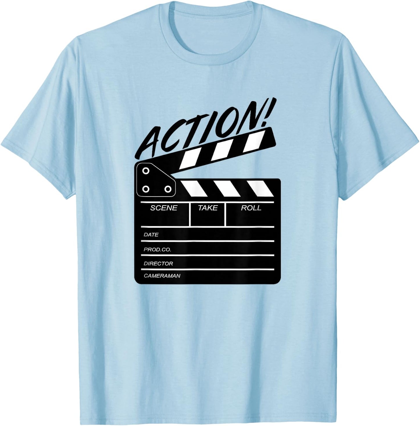 Funny Director Clapboard Filmmaker Gift T-Shirt - T-Shirt | Light Blue