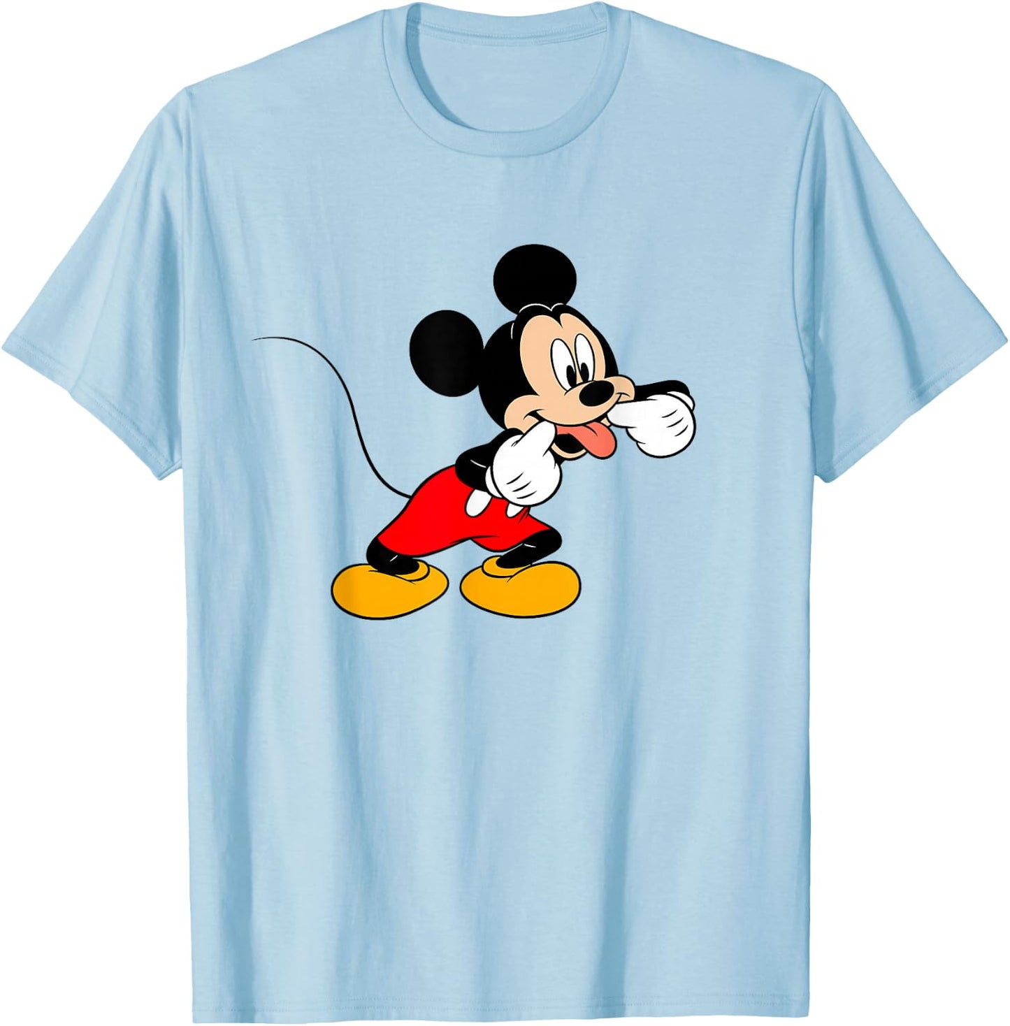 Disney Mickey Mouse Silly Face T-Shirt - T-Shirt | Light Blue