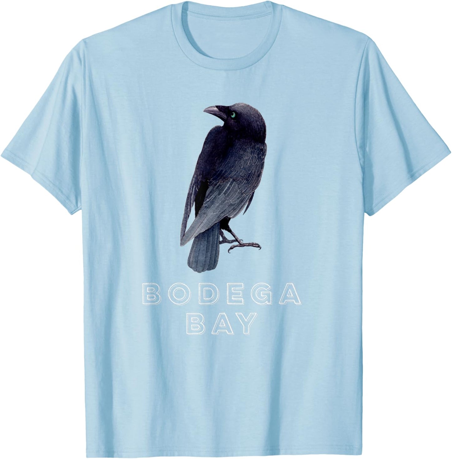 Bodega Bay Northern California Coast Crow Raven Lovers T-Shirt - T-Shirt | Light Blue