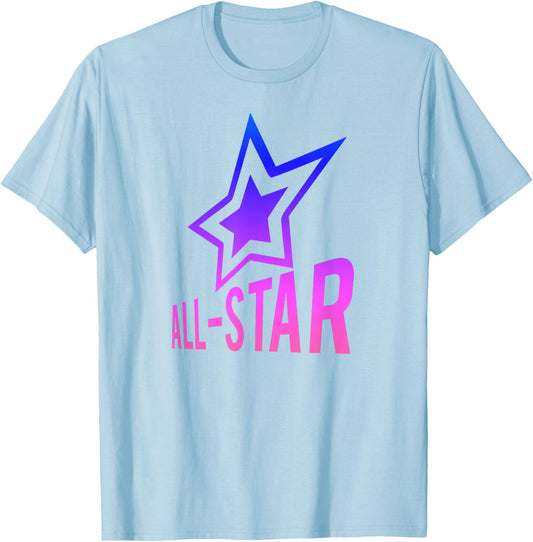 All-Star Shirt Girls Sports Player Athlete Gift Kids T-Shirt - T-Shirt | Light Blue