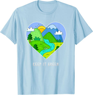 Keep it Green Save the Planet Earth Day 2021 Gift T-Shirt - T-Shirt | Light Blue