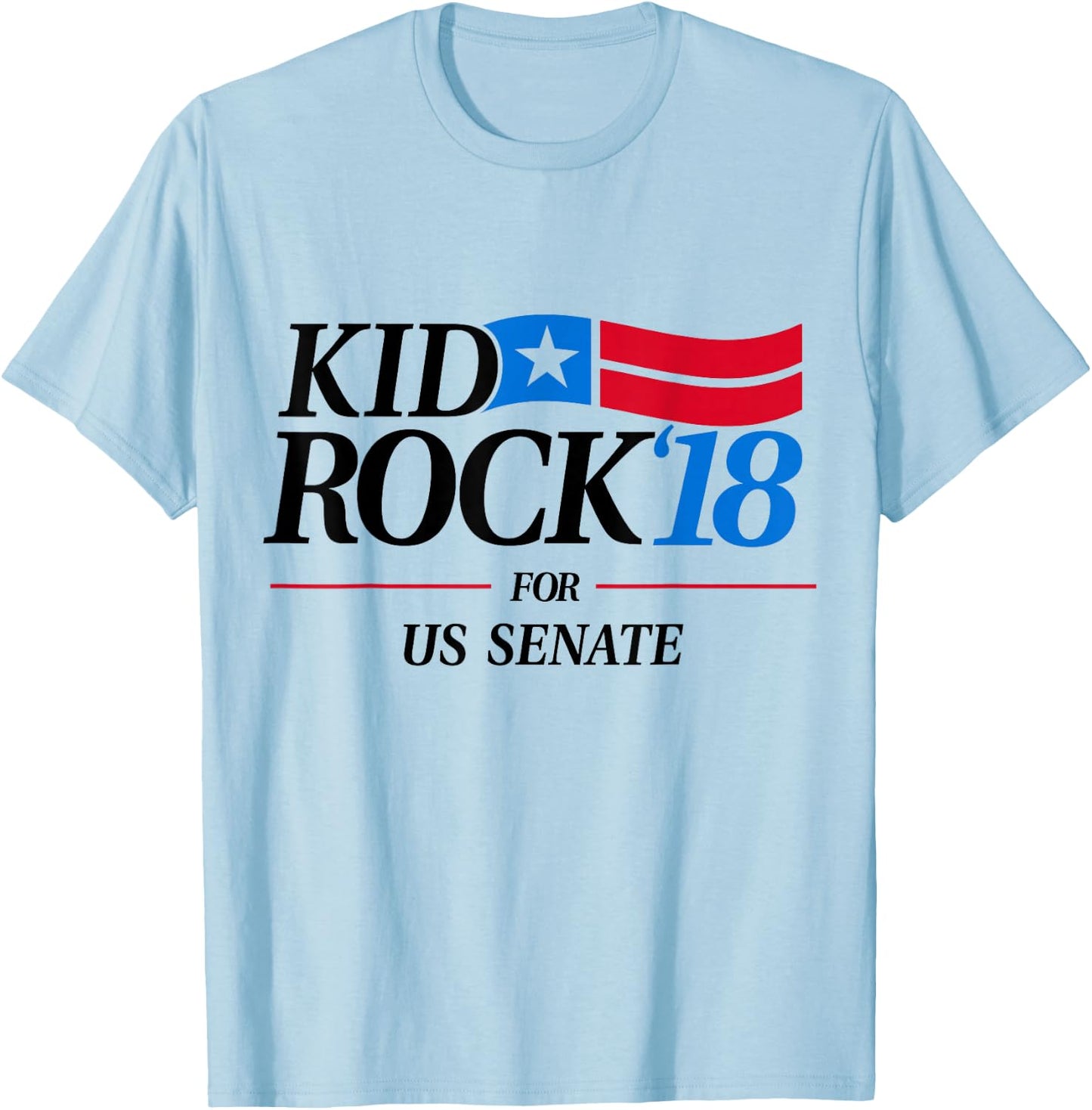 Kid for US Senate 2018 Men's In Rock We Trust T-Shirt - T-Shirt | Light Blue