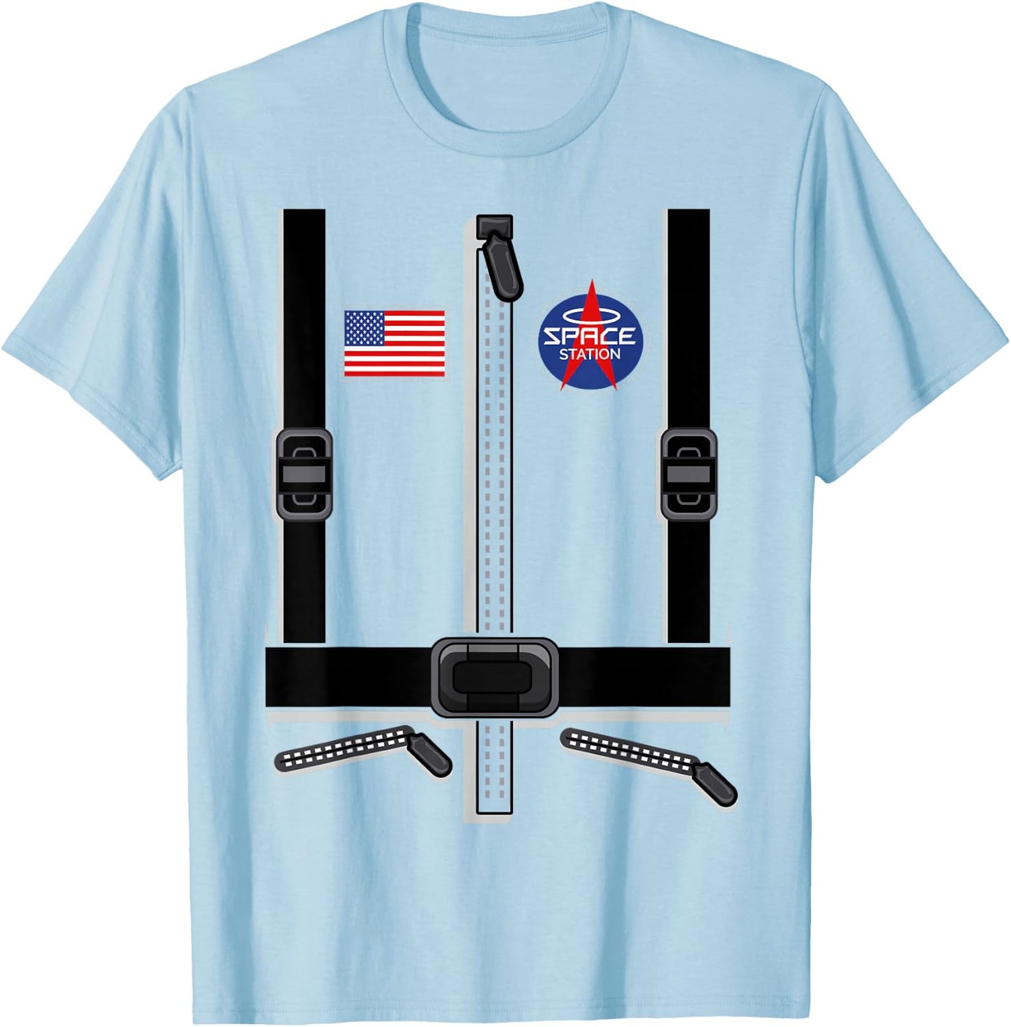 Astronaut Costume for Children, Men, Women, Spacesuit T-Shirt - T-Shirt | Light Blue