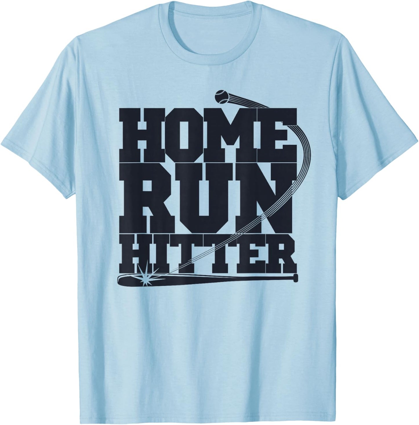 Home Run Hitter Baseball Player Baseball Lover T-Shirt - T-Shirt | Light Blue