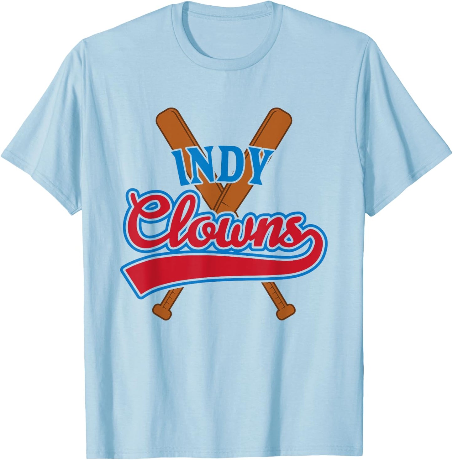 Indianapolis Clowns Retro Indy Baseball Fan Gift T-Shirt - T-Shirt | Light Blue