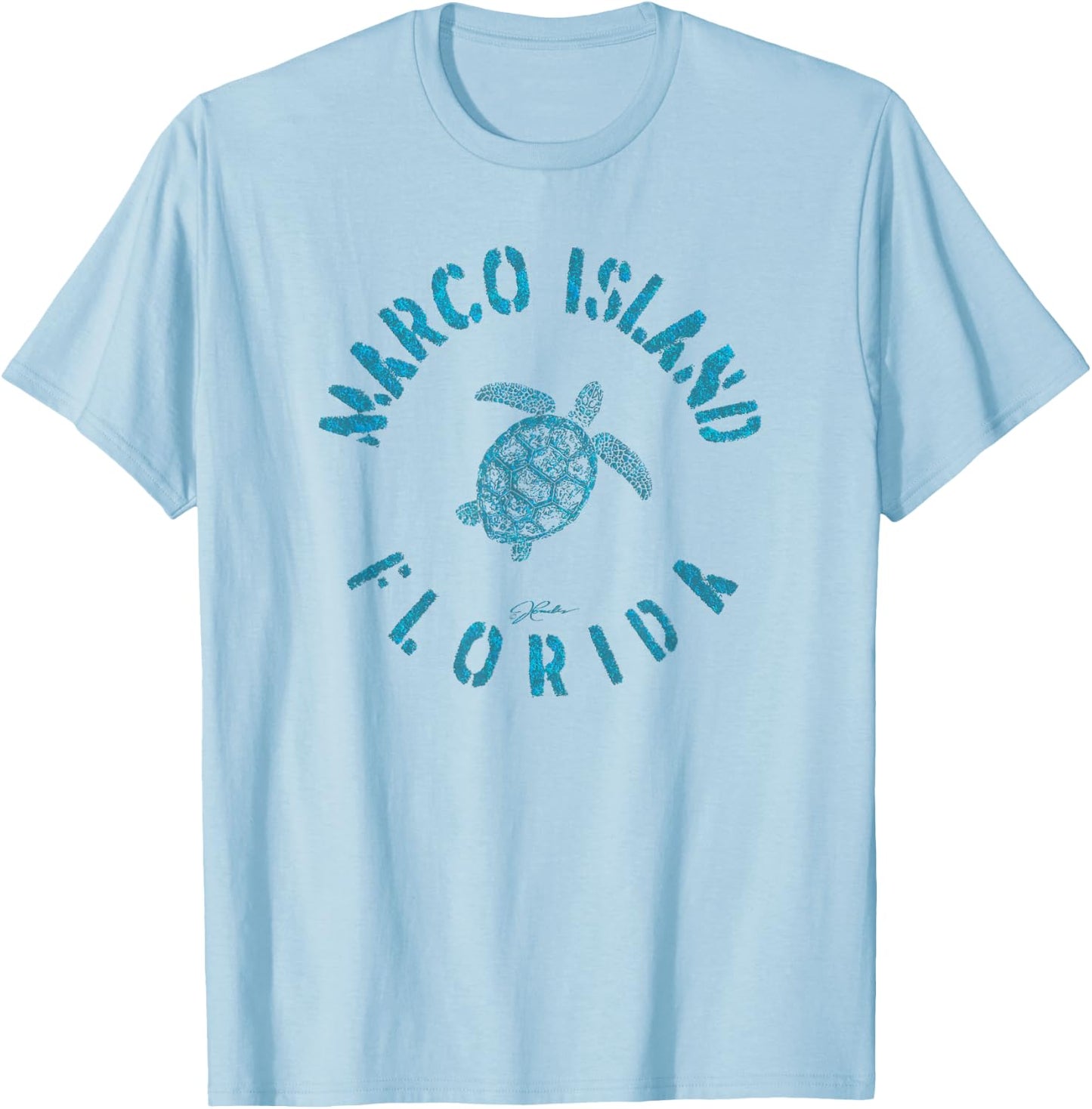 JCombs: Marco Island, FL, Sea Turtle T-Shirt - T-Shirt | Light Blue