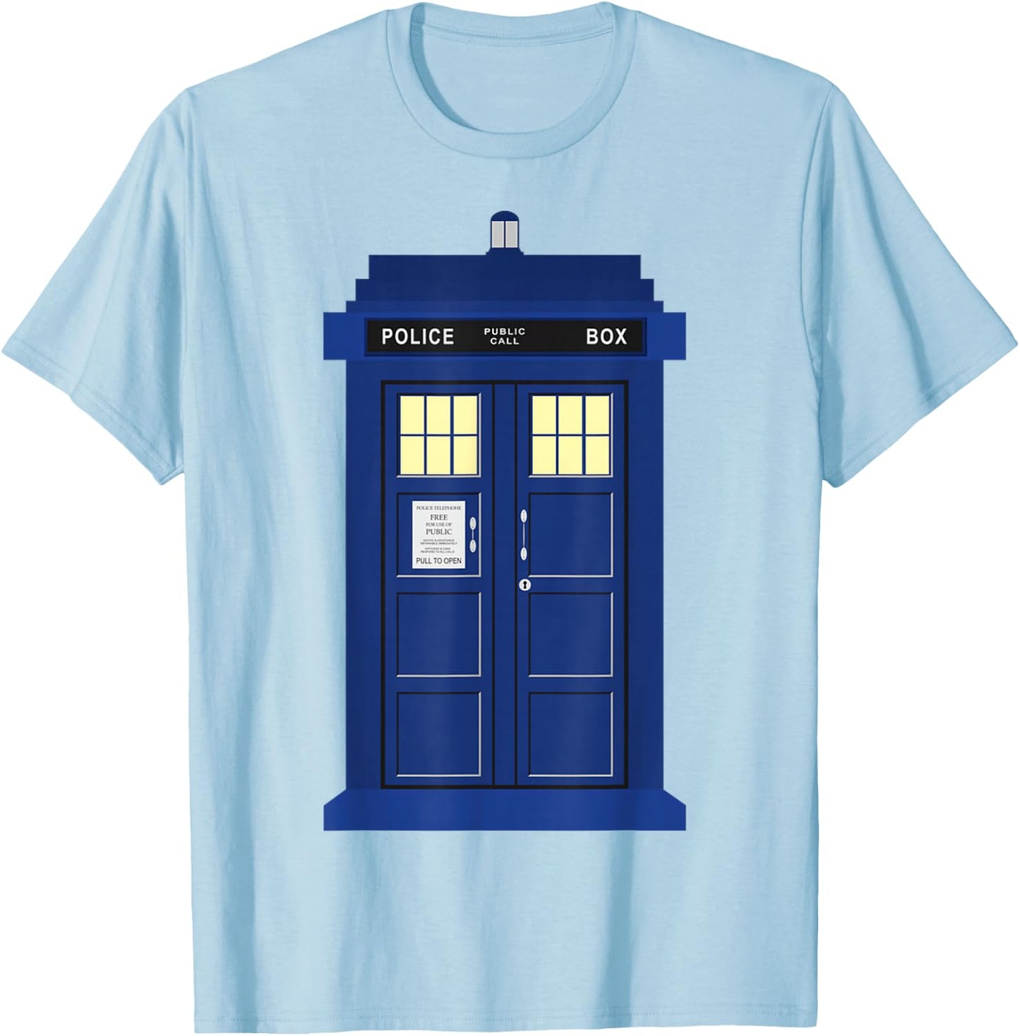 British Police Call Box T-Shirt - T-Shirt | Light Blue