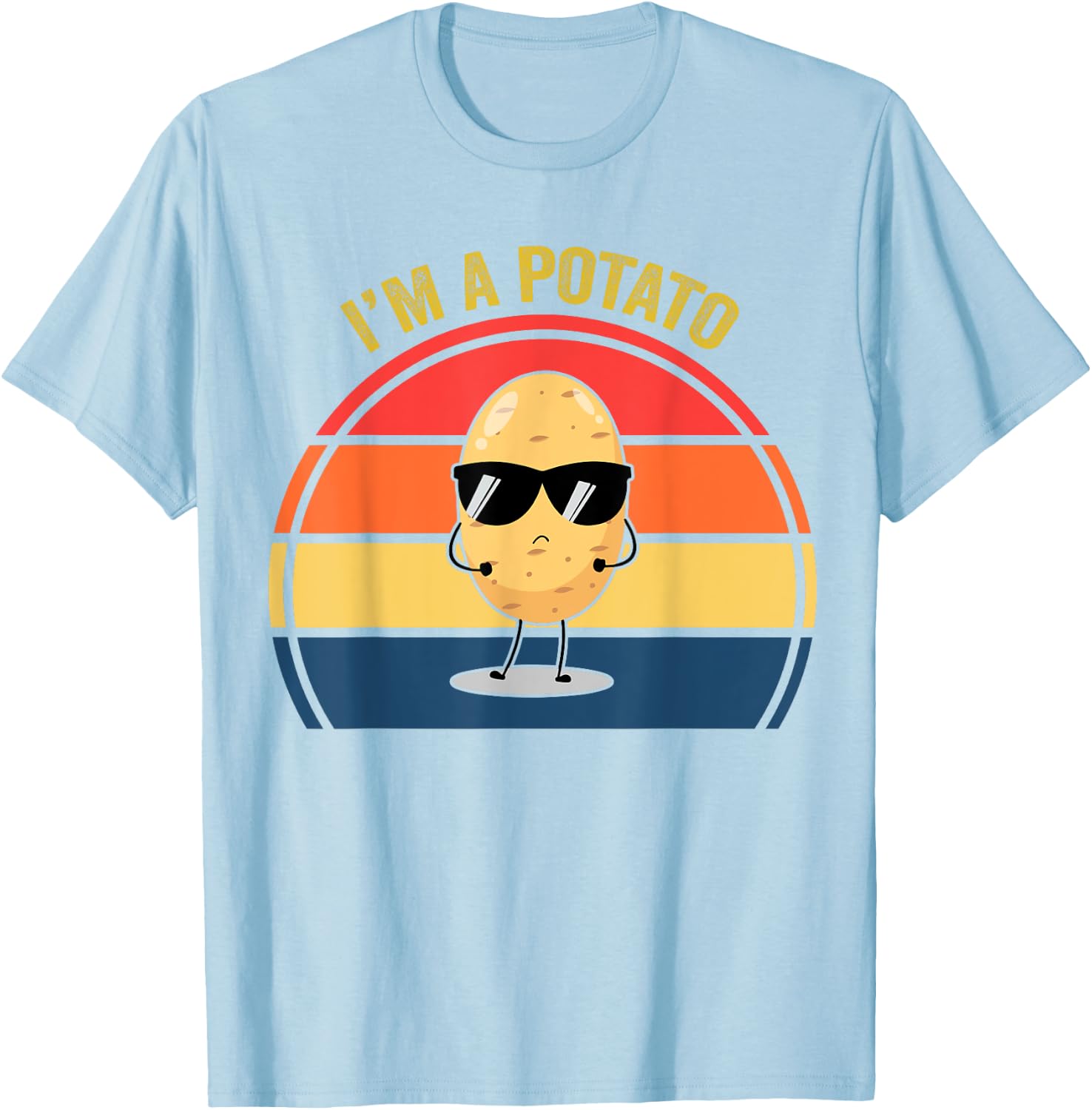 Men I'm A Potato Cute Graphic Toddler Boy Girl Kids Women T-Shirt - T-Shirt | Light Blue