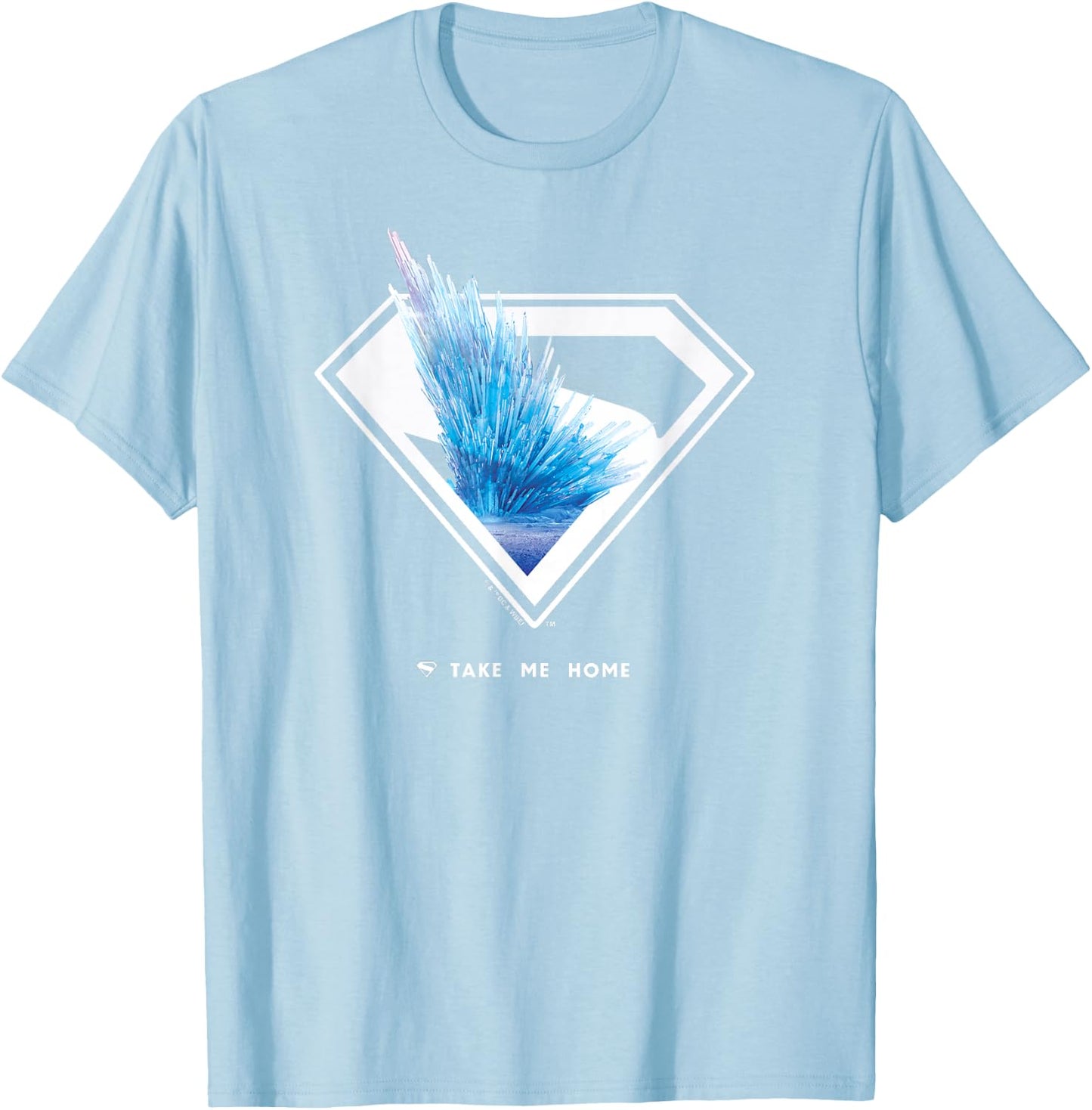 Superman (2025 Movie) Fortress of Solitude Shield T-Shirt - T-Shirt | Light Blue
