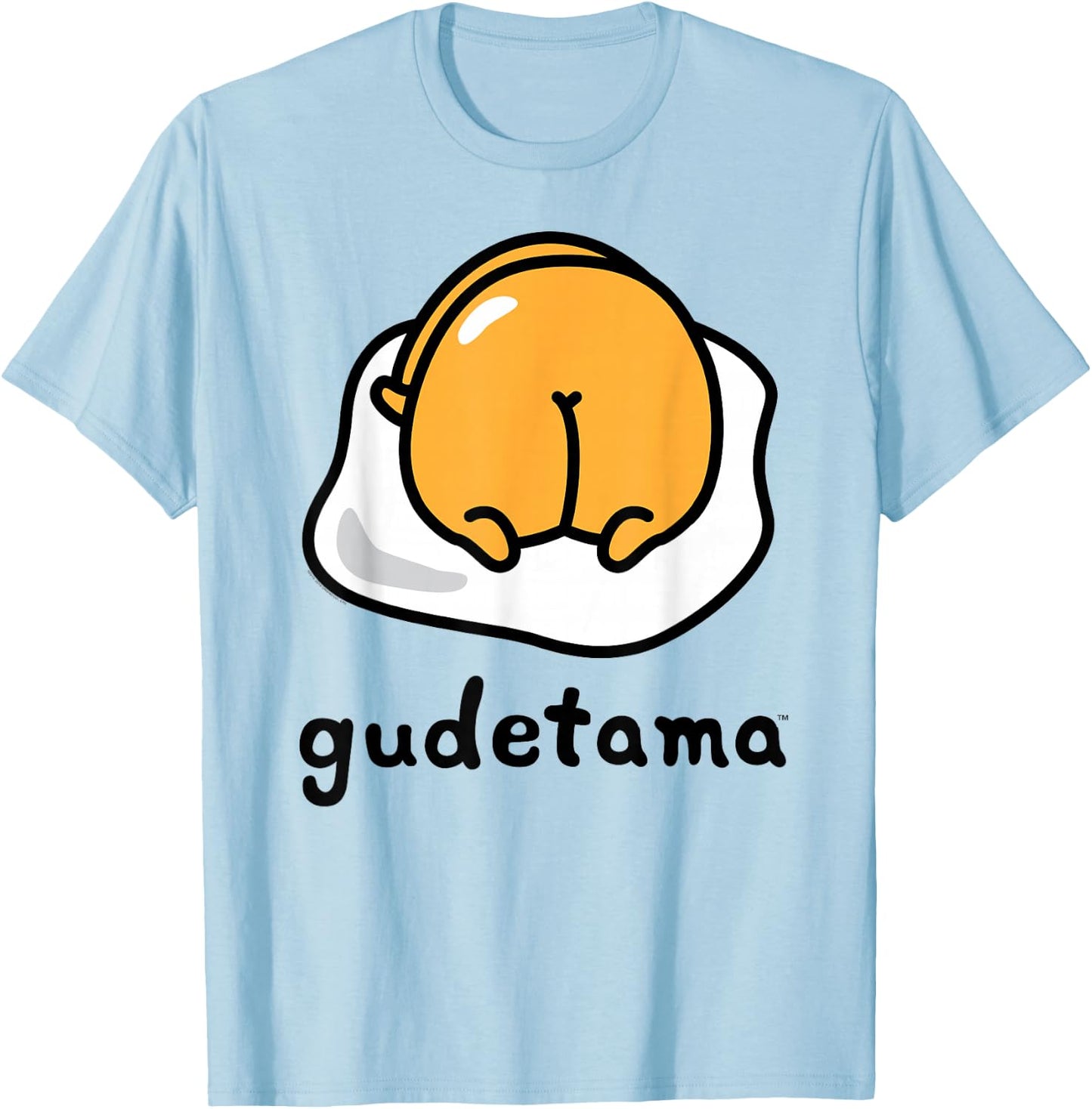 Gudetama The Lazy Egg Backside Logo Shirt T-Shirt - T-Shirt | Light Blue
