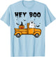 Toddler Hey Boo Cute Ghost Halloween Monster Truck Funny Boy T-Shirt - T-Shirt | Light Blue