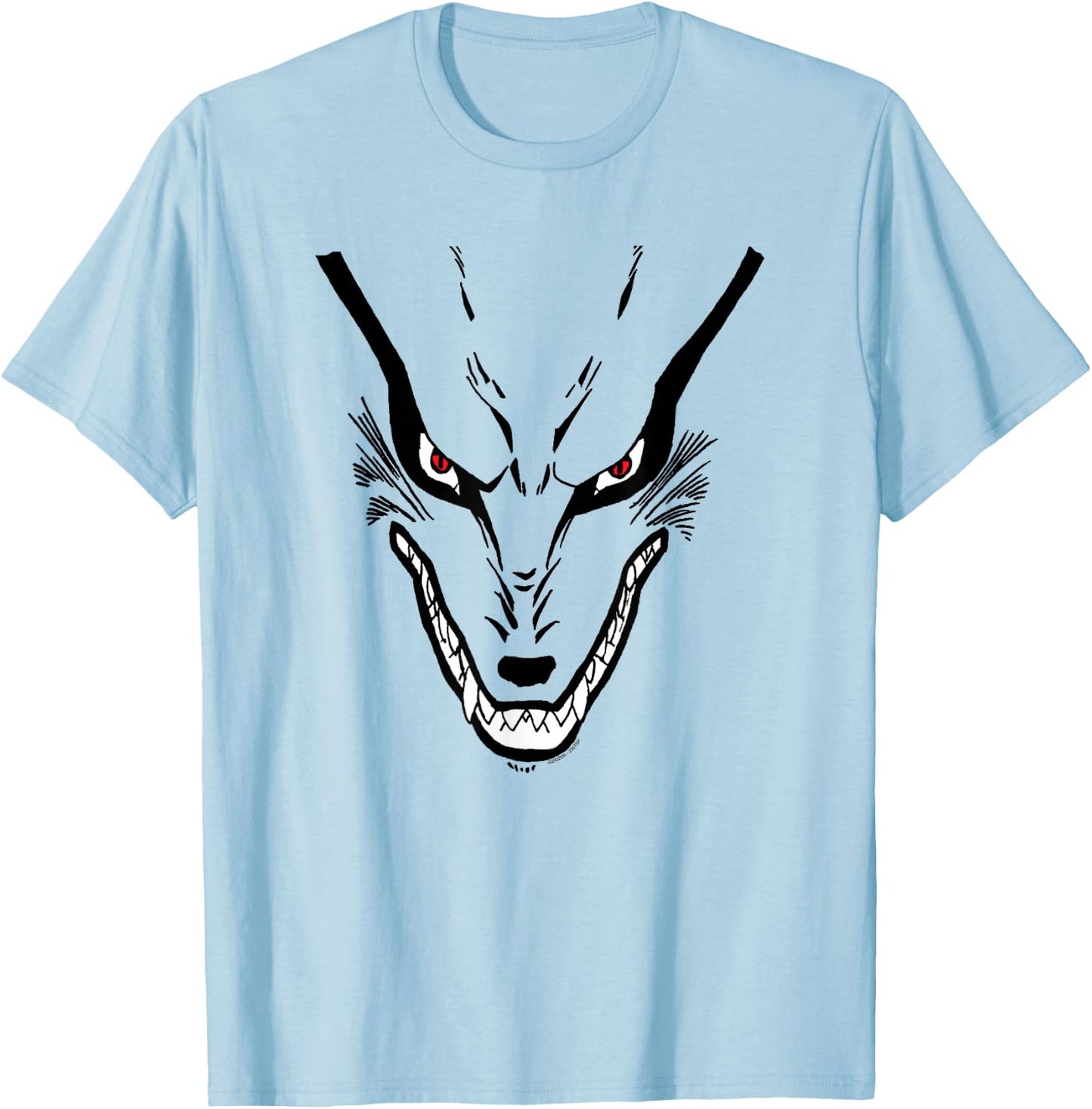 Naruto Nine Tails Big Face T-Shirt - T-Shirt | Light Blue