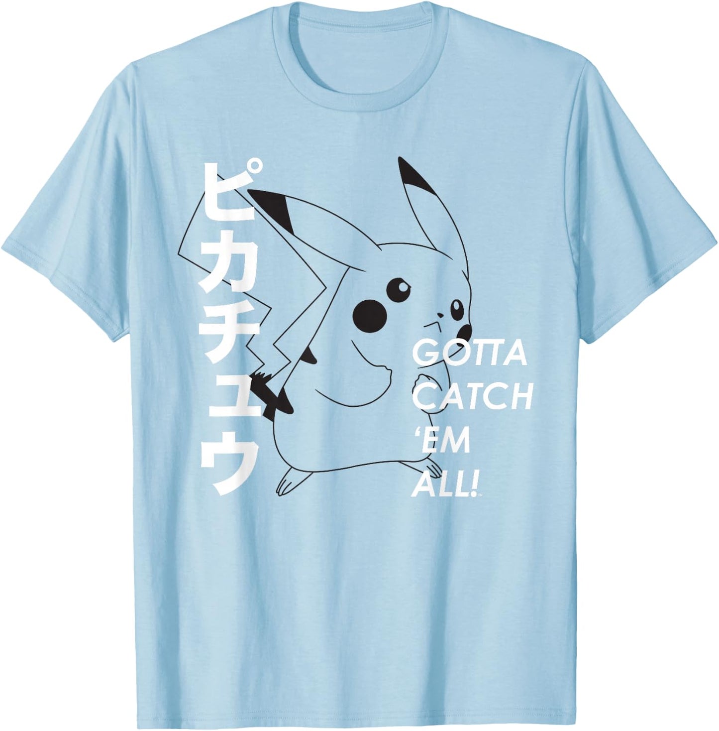 Pokémon - Pikachu Gotta Catch Em T-Shirt - T-Shirt | Light Blue