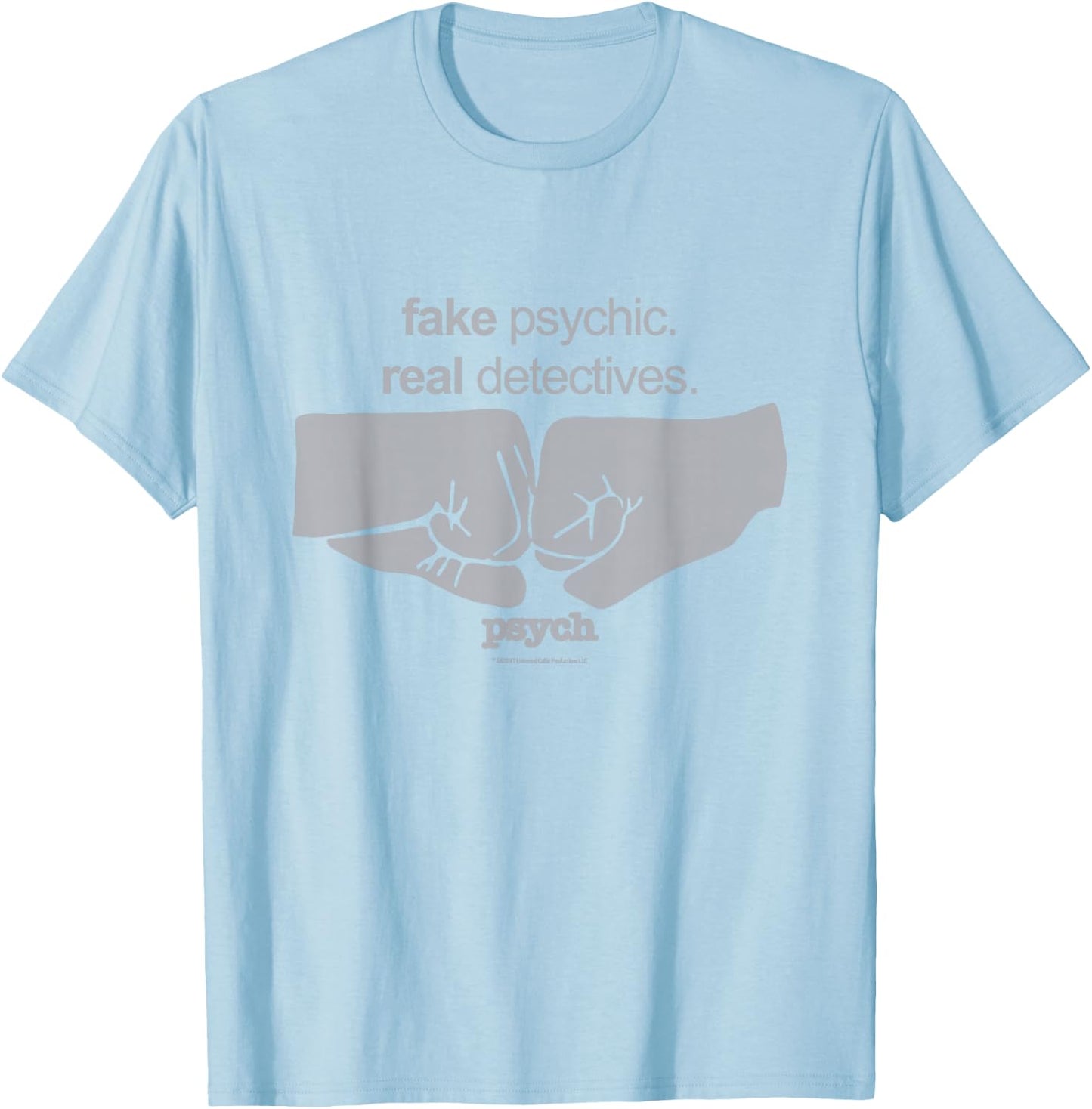 Psych Fist Bump Comfortable - Official T-Shirt - T-Shirt | Light Blue