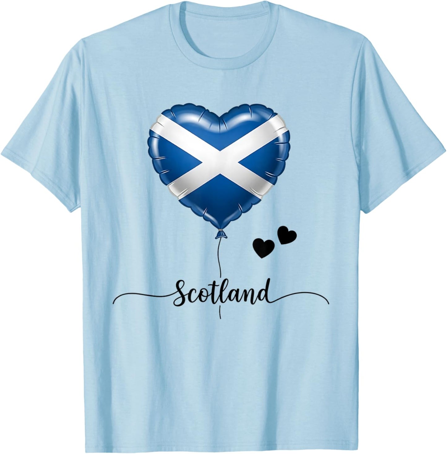 Scotland Scottish Flag Heart Souvenirs Men Women Kids T-Shirt - T-Shirt | Light Blue
