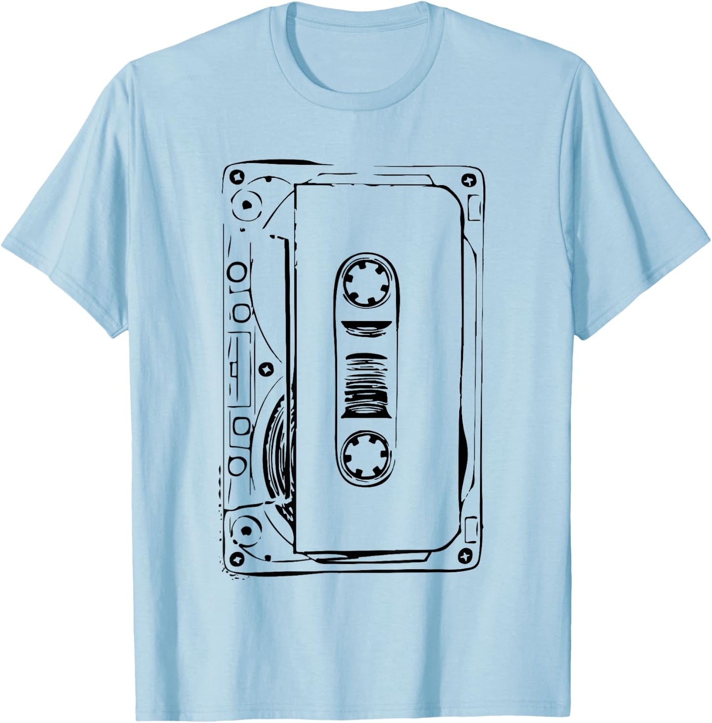 Love Retro Mixtape 80's Blank Cassette Tape Shirt Gift T-Shirt - T-Shirt | Light Blue