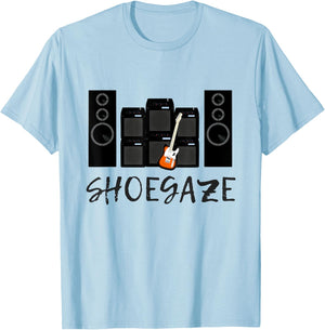 Shoegaze Indie Rock Music Fan Guitar & Amps Gift T-Shirt - T-Shirt | Light Blue