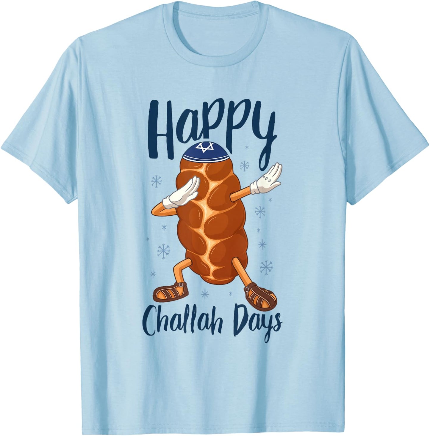 Hanukkah Dabbing Challah Bread Funny Happy Challah Days T-Shirt - T-Shirt | Light Blue