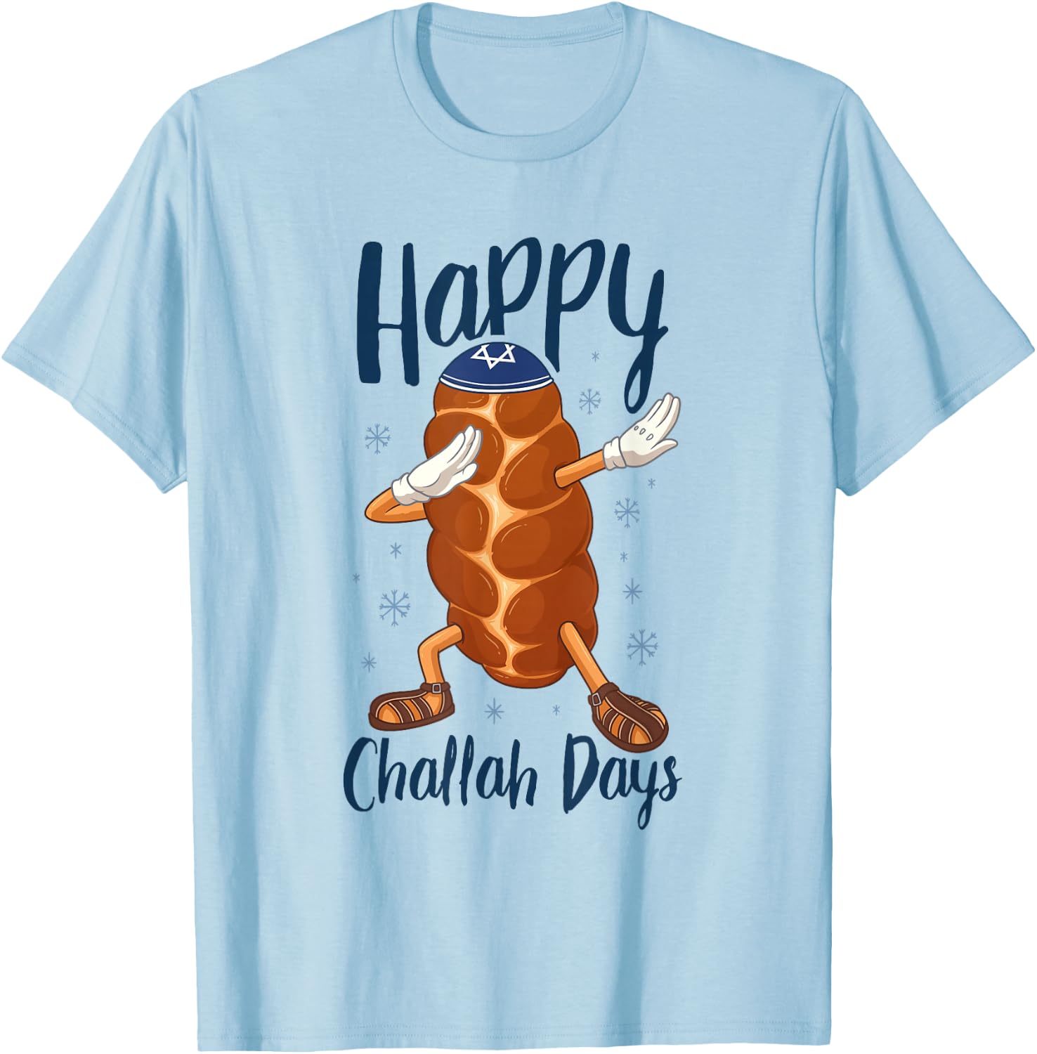 Hanukkah Dabbing Challah Bread Funny Happy Challah Days T-Shirt - T-Shirt | Light Blue