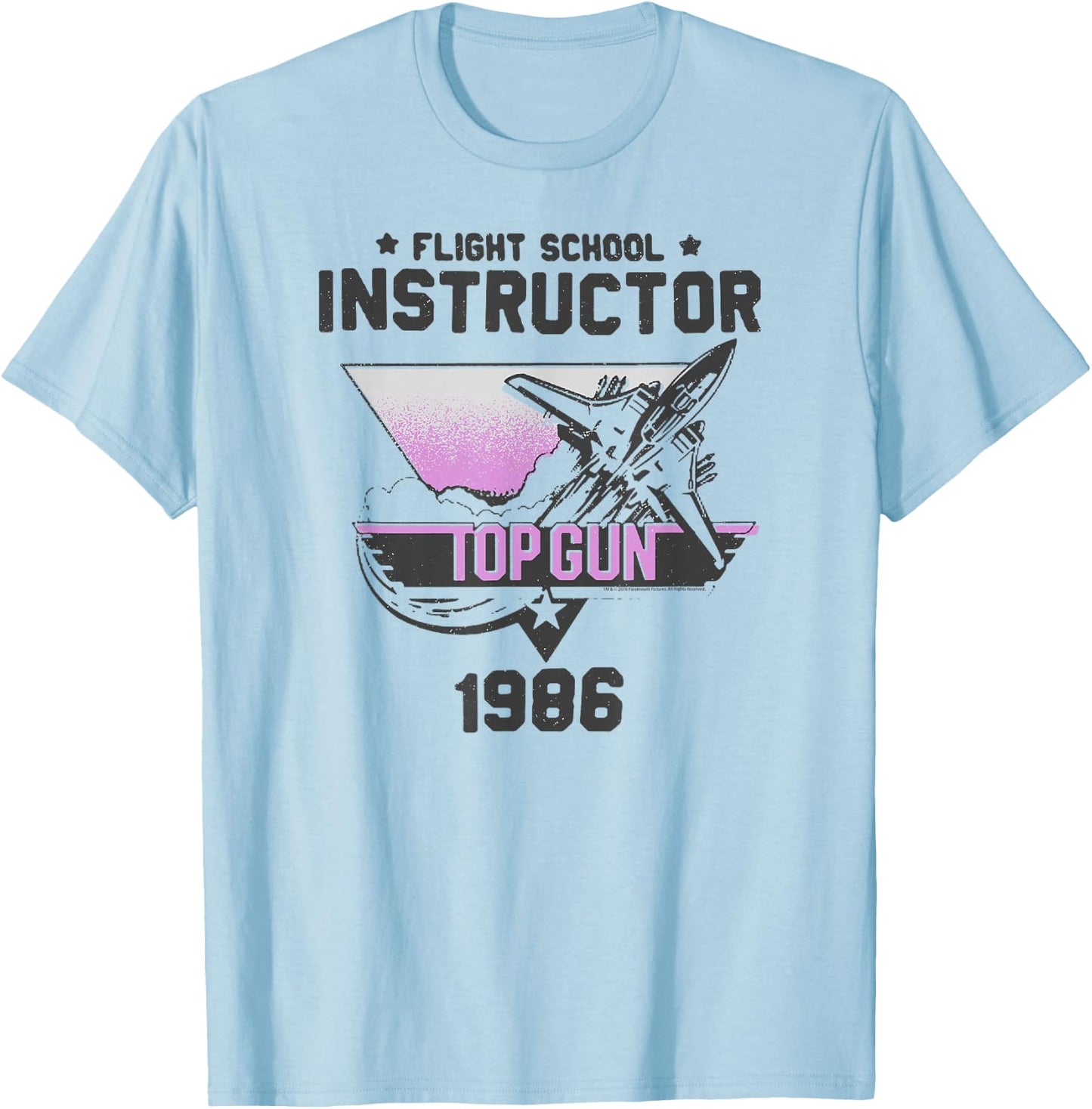 Top Gun Flight School Instructor Action Movie T-Shirt - T-Shirt | Light Blue