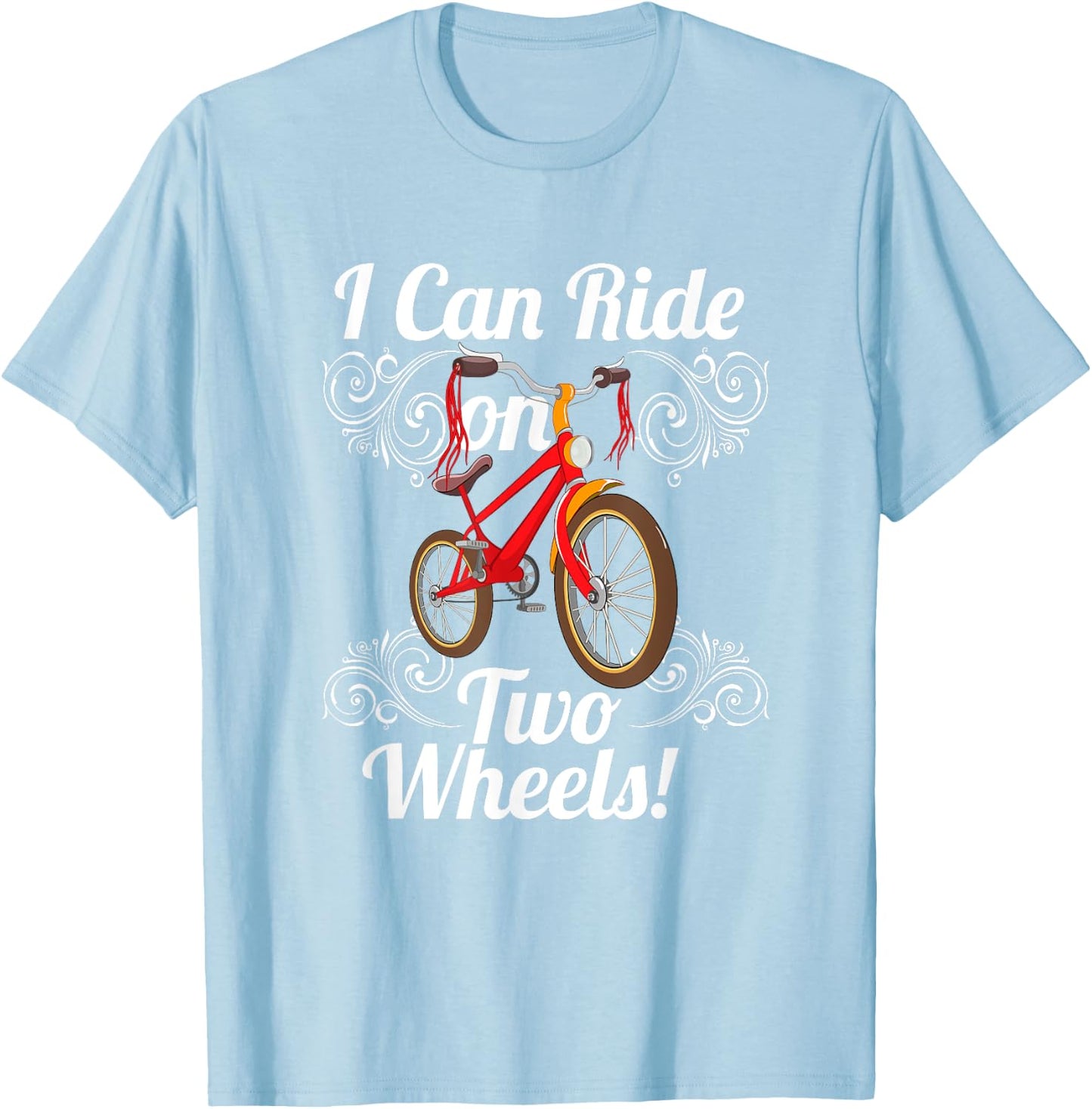 Kids Bike I Can Ride On Two Wheels Learning Reward T Shirts T-Shirt - T-Shirt | Light Blue