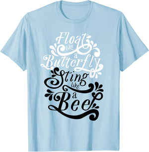 Muhammad Ali - Float Like A Butterfly T-Shirt - T-Shirt | Light Blue