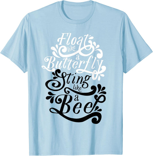 Muhammad Ali - Float Like A Butterfly T-Shirt - T-Shirt | Light Blue