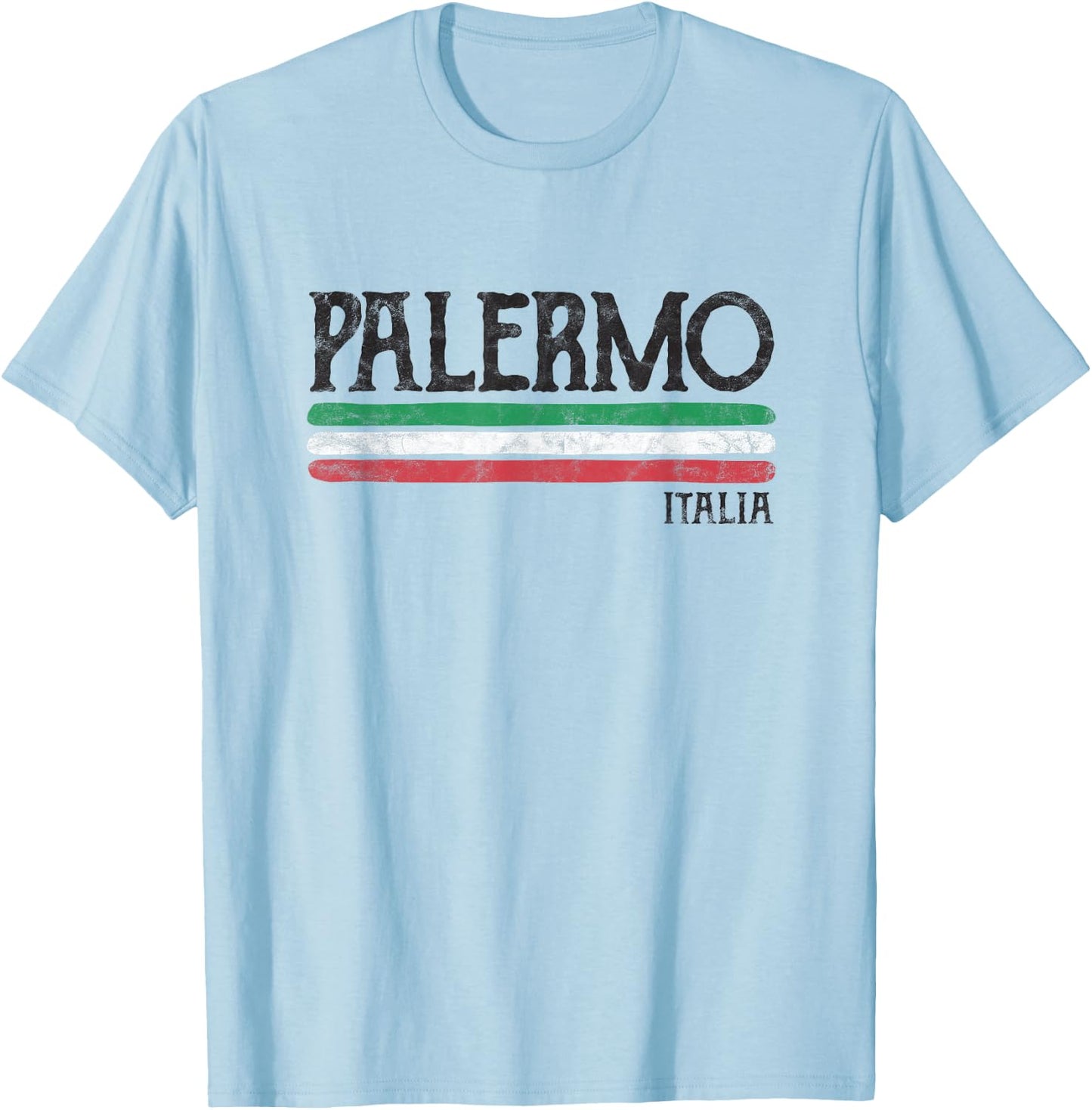 Vintage Palermo Sicilia Sicily Italy Italia Italian Souvenir T-Shirt - T-Shirt | Light Blue