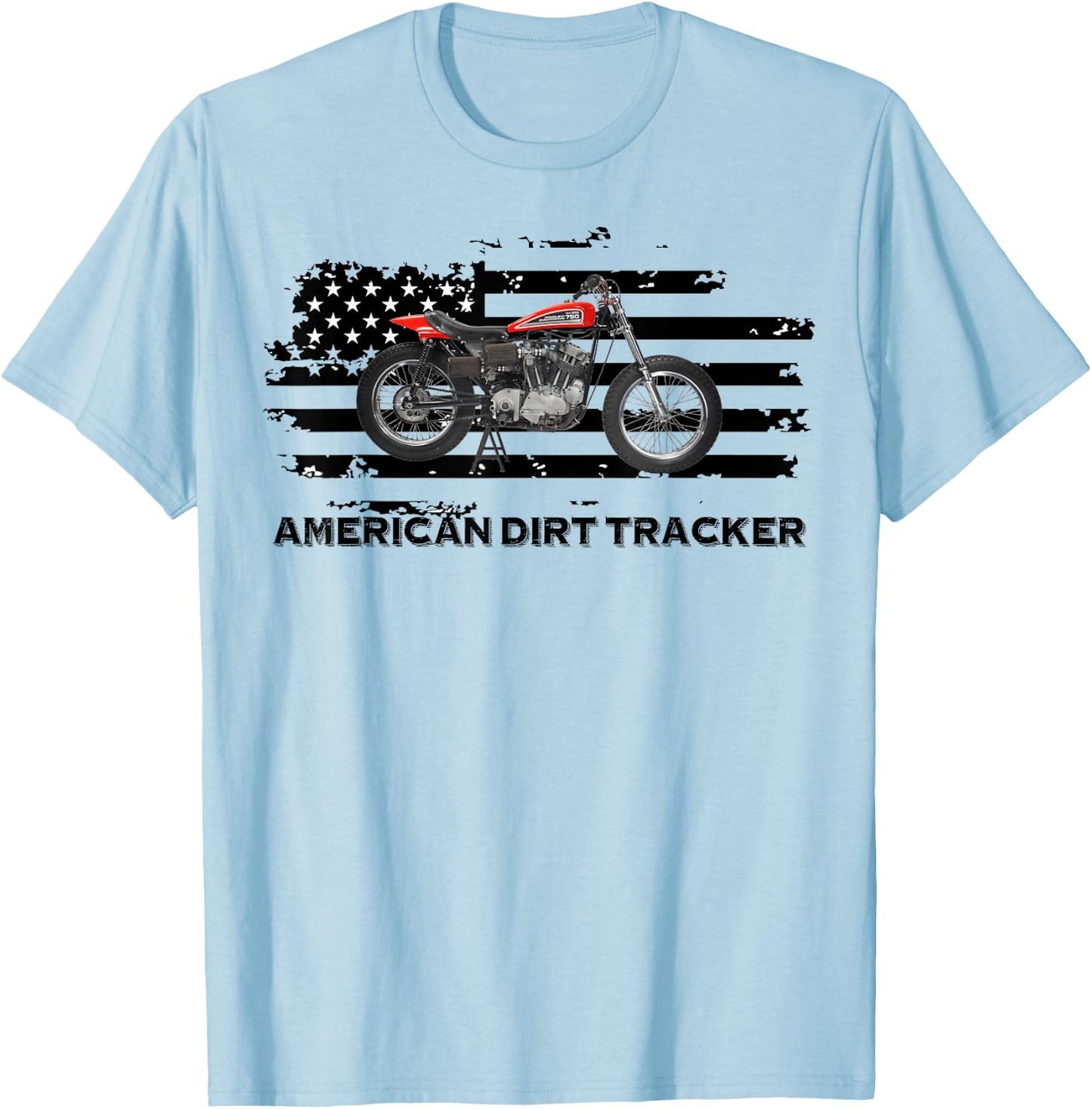 American Dirt Tracker Flat Track Racer Dirt Track Men Boys T-Shirt - T-Shirt | Light Blue