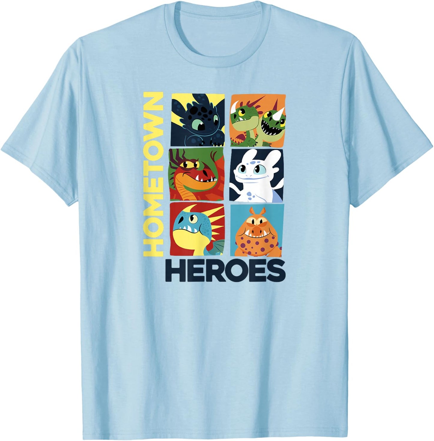 How to Train Your Dragon 3 Heroes of the Hometown T-Shirt - T-Shirt | Light Blue