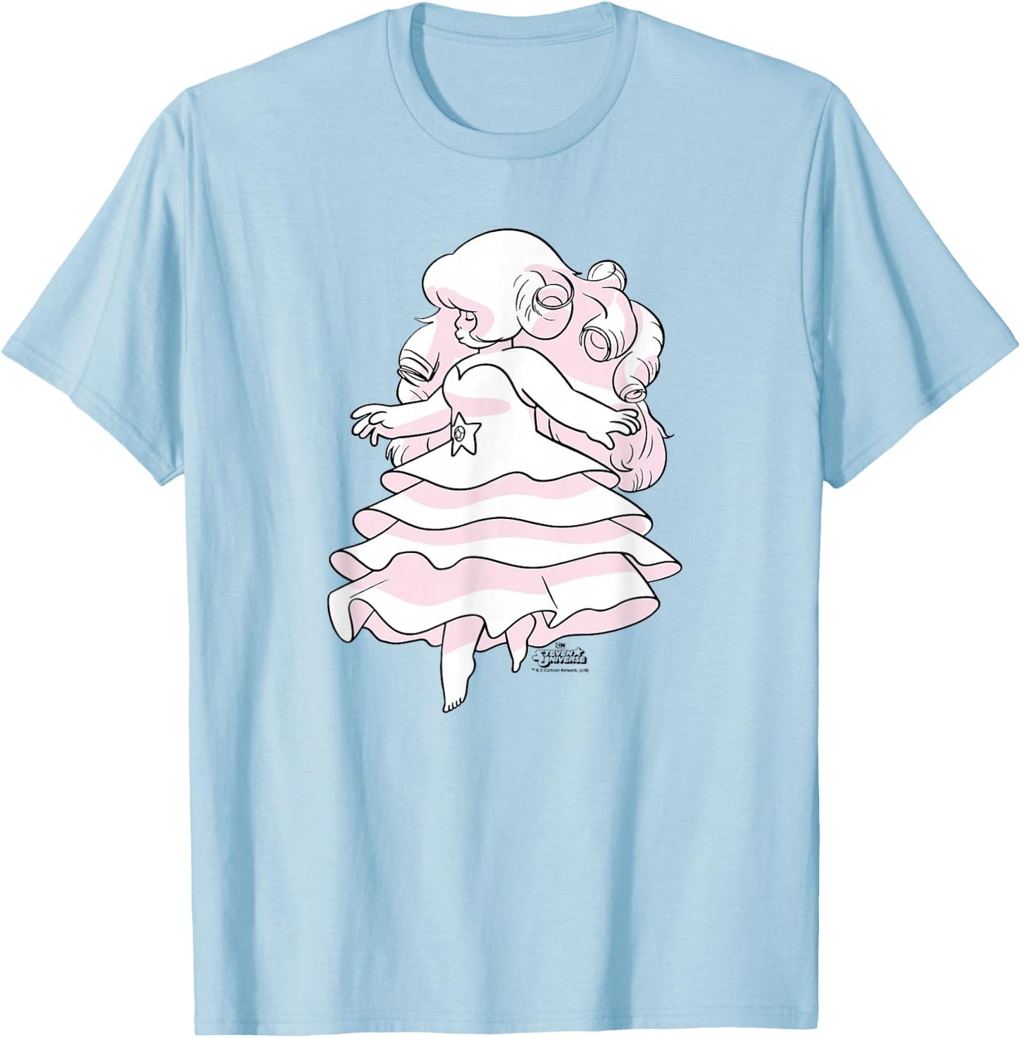 Steven Universe Rose Sketch T-Shirt - T-Shirt | Light Blue