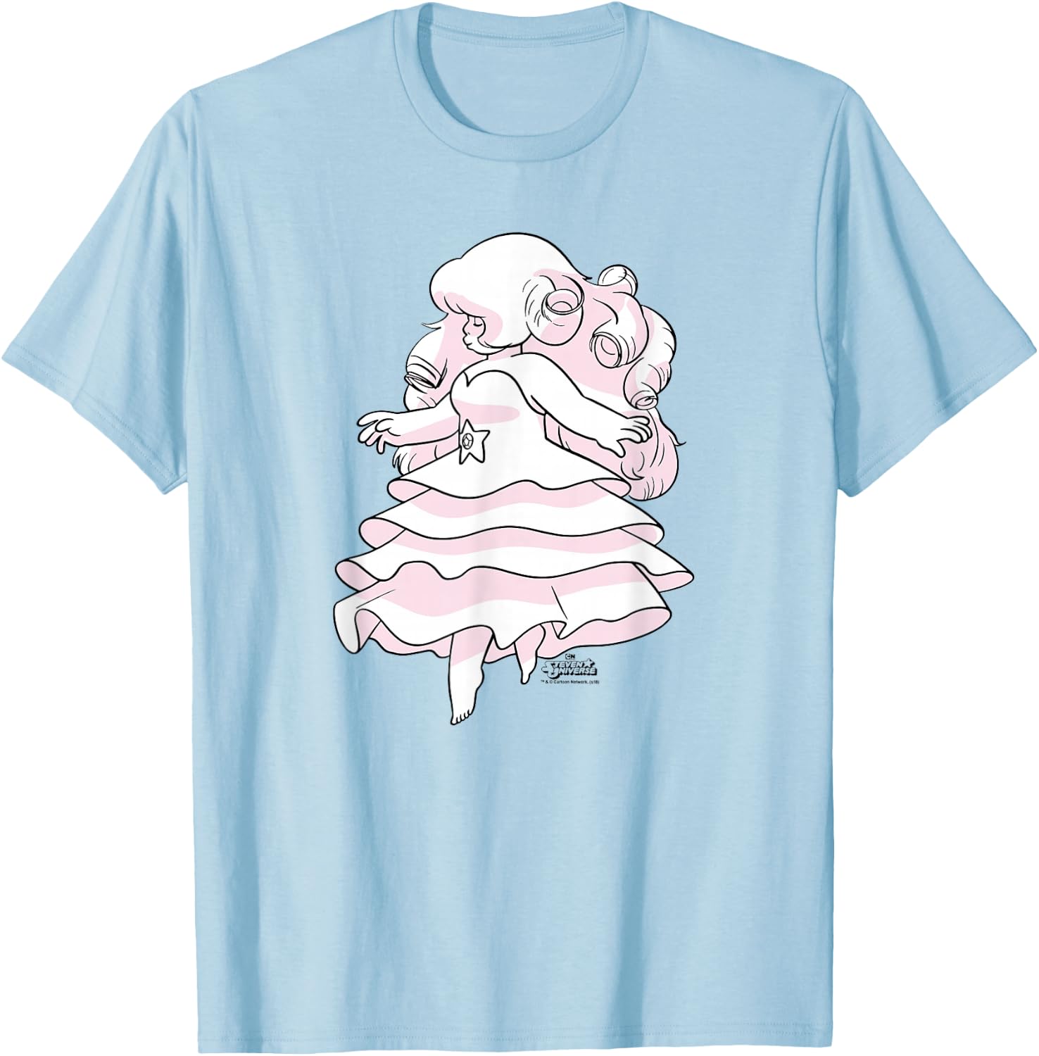 Steven Universe Rose Sketch T-Shirt - T-Shirt | Light Blue