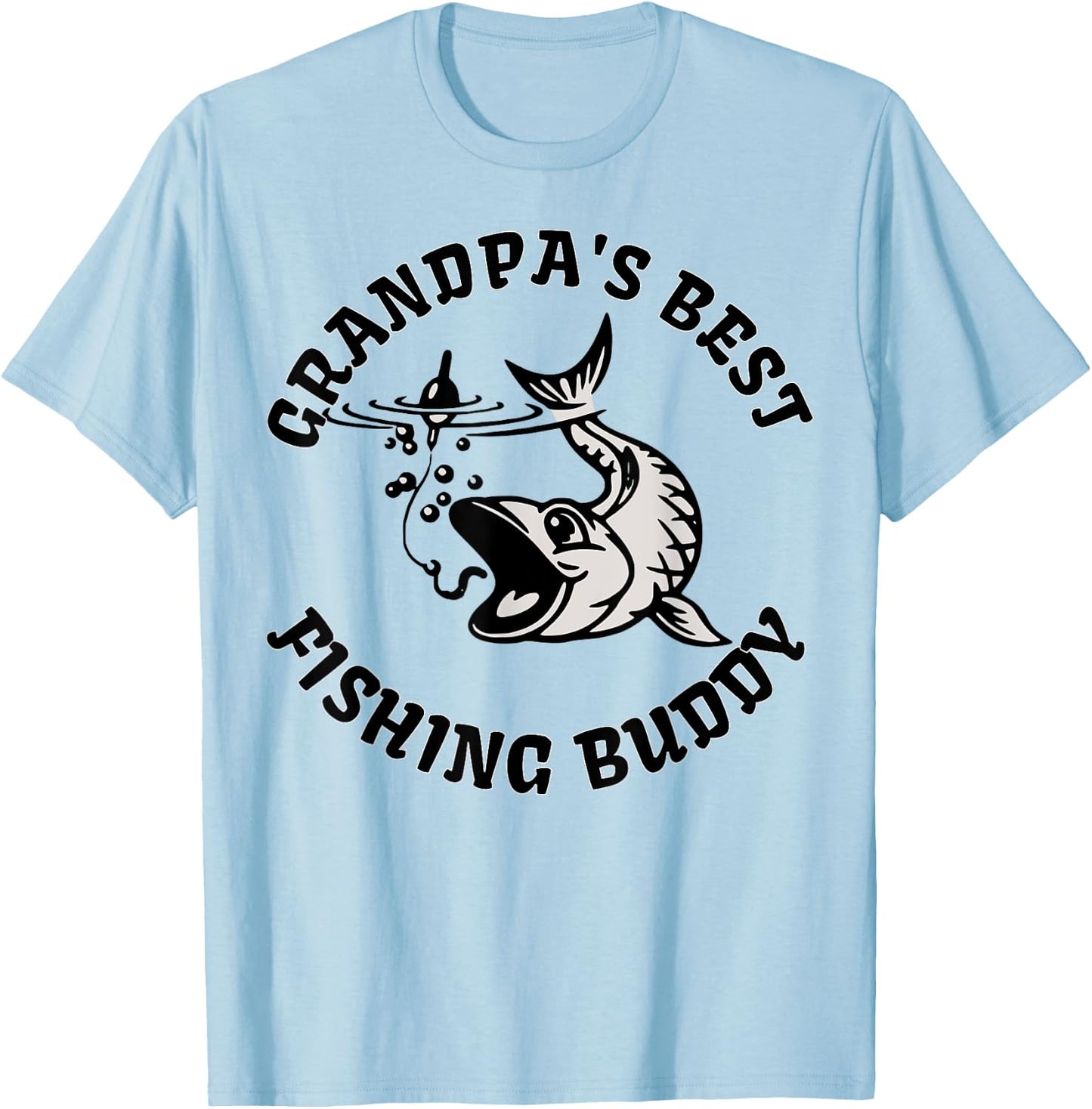 Grandpa's Best Fishing Buddy Kid's Shirt | Fishing T-Shirt - T-Shirt | Light Blue